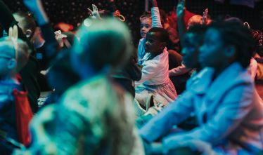 children participate in heart church event