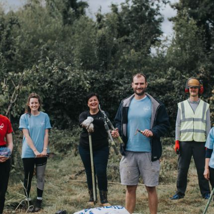 a group of helpful heart church members